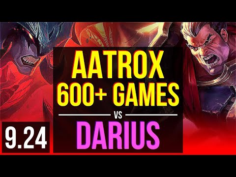 AATROX vs DARIUS (TOP) | 4 early solo kills, 600+ games | NA Master | v9.24