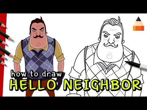 How To Draw Hello Neighbor | Hello Neighbor Game - YouTube