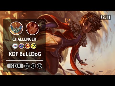 롤 챌린저 미드 탈리야 " KDF BuLLDoG " // LOL MID Taliyah KR Challenger | Patch 12.11✅