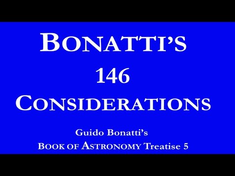 The 146 Considerations of Guido Bonatti - Anima Astrolgiae