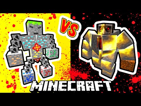 Ores Boss Vs. BigGolem in Minecraft