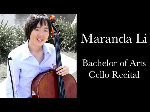 Maranda Li - Bachelor of Arts Cello Recital