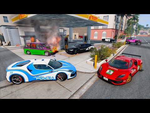 Police Chase Racecar and Cause Huge Crash