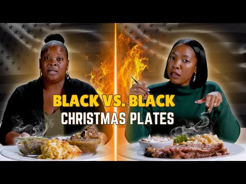 Black vs Black: We Try Each Others Christmas Plates: ALL STARS ⎹ Taste Wars