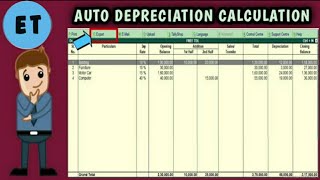TDL for Auto Depreciation [How to calculate Depreciation in Tally]