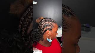 STITCH BRAIDS INTO 2 CURLY BUNS FT BRAID LUX