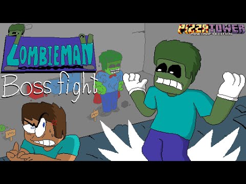 Proo Noree - Zombieman Boss fight! - Pizza Tower Minecraft edition mod