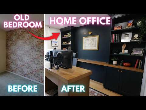 DIY Home Office Build - Bedroom to Office