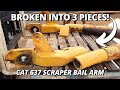 Repair Bail Arm BROKEN Into 3 Pieces Part 1 CAT 637 Scraper