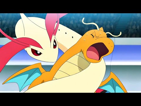 Dragonite vs Milotic (SUB) - Iris vs Cynthia - Pokémon Journeys: The Series