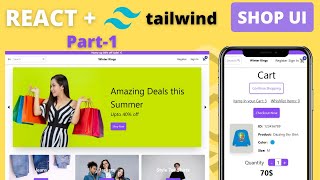 Part #1 | ECommerce App Design | Source Code | Web Shopping Cart | React Tailwin