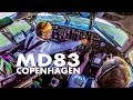 Piloting the MD83 out of Copenhagen
