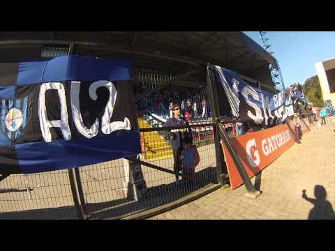 "Arenga de Lorenzo Reyes y relatos de Claudio Palma en el Banderazo Acerero" Barra: Los Acereros &bull; Club: Huachipato