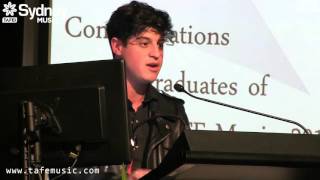 Gideon Benson of The Preatures Graduation Ceremony Keynote