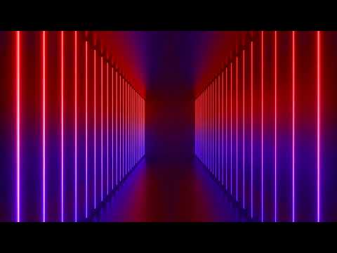 Tunnel Corridor Sci-fi Neon Lights Background - 1 Hour w/ Different Colors