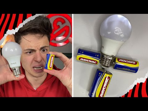 HOW TO LIGHT A LAMP WITH 3 BATTERIES! #shorts