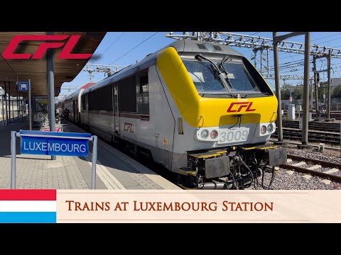 Trens na Gare de Luxembourg (Estação Luxemburgo) 09/07/2023