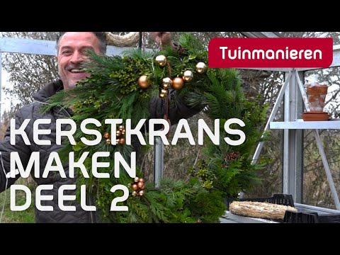 Kerstkrans maken, deel 2
