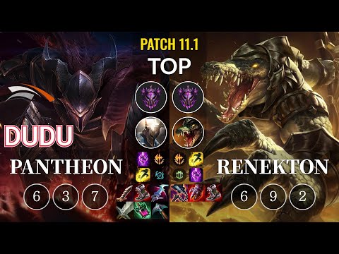 HLE DuDu Pantheon vs Renekton Top - KR Patch 11.1