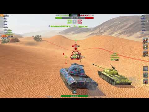 E 100: 8600 damage , 4 kill's (1 vs 3) - wot blitz