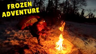 Alaska Winter Camping in Freezing Temperatures ❄️