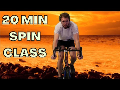 20 Min At Home Spin Class - Spinning Bike Ride Workout