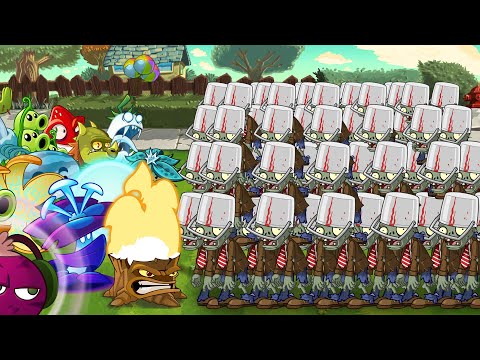 Random teams vs 100 Buckethead Zombies