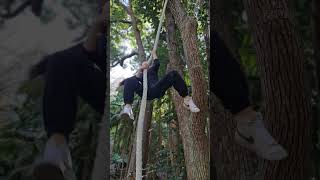 POV Girl Climbing Rope in Jungle 🌴workout motivation 📷 vid by Aleiksei
