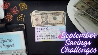 September Cash Stuffing No. 1 $227 | Savings Challenges