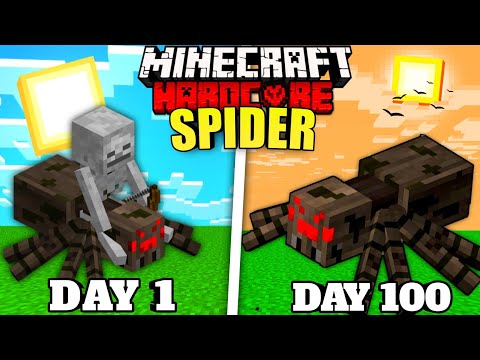 100 DAYS AS A SPIDER: HARDCORE MINECRAFT SURVIVAL!