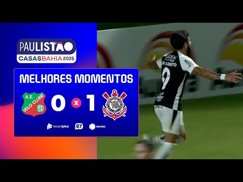VELO CLUBE 0 X 1 CORINTHIANS | MELHORES MOMENTOS DA 5ª RODADA DO PAULISTÃO