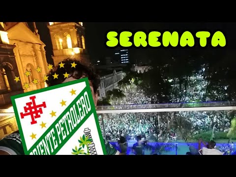 "Oriente petrolero aniversario Nr 66|Serenata albiverde|la mejor hinchada del País" Barra: Los de Siempre &bull; Club: Oriente Petrolero