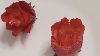 Strawberry Rose Garnish