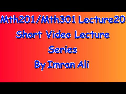 Math201/Math301 short lecture 20| Double Integral For Non Rectangular Region | Mth201/301 Lecture 20