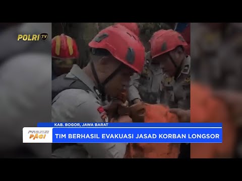 POLRI EVAKUASI KORBAN LONGSOR CISARUA
