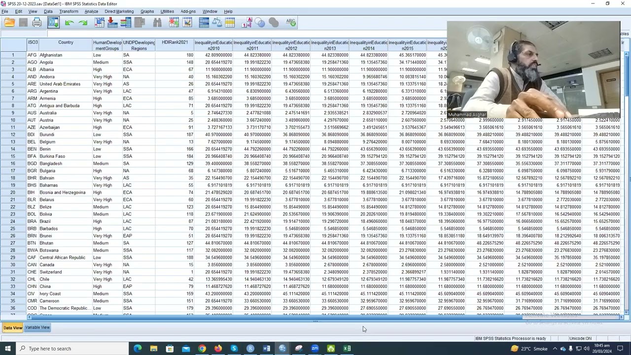 Online Analysis with R studio, Excel, SPSS & Python