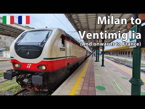 Italian Frecciabianca train from Milan to Ventimiglia and onwards to Monaco / Nice / Cannes