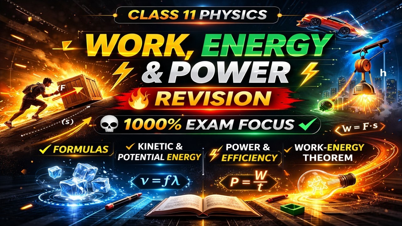 CBSE Class 11 || Physics || Work, Energy and Power || Animation || in English