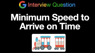 YouTube video 'Minimum Speed to Arrive on Time - Leetcode 1870'