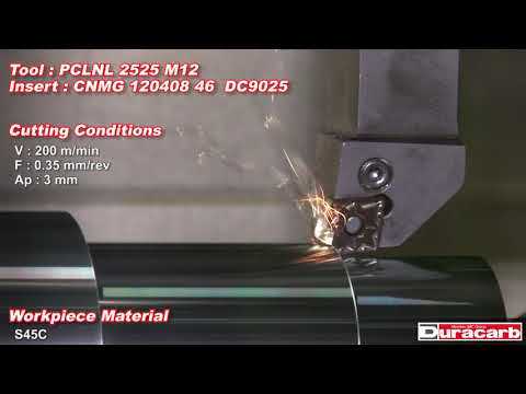 Duracarb Turning CNMG 120408 46 DC9025 연속 가공