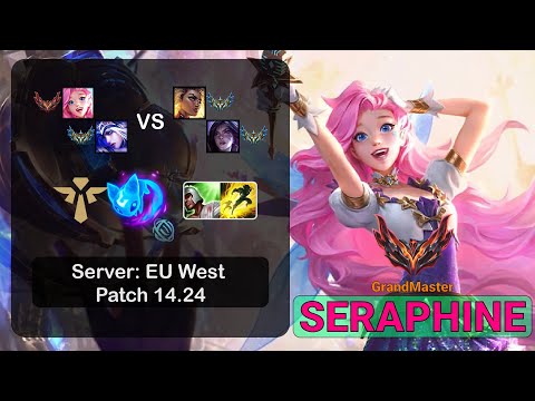 Seraphine Support + Ashe vs Rell + Kai'Sa - EUW GrandMaster - Patch 14.24