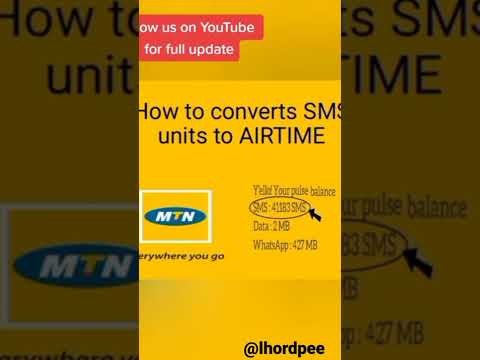 How to convert SMS  units to Airtime #lhordpee #youtube