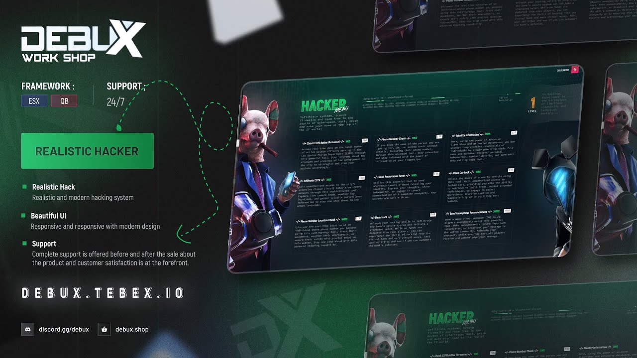 [ESX/QB] Realistic Hacker Menu thumbnail 6