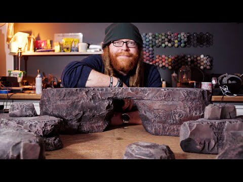 DESERT TERRAIN - Making A TABLE OF TERRAIN From JUNK And Recycled Materials.