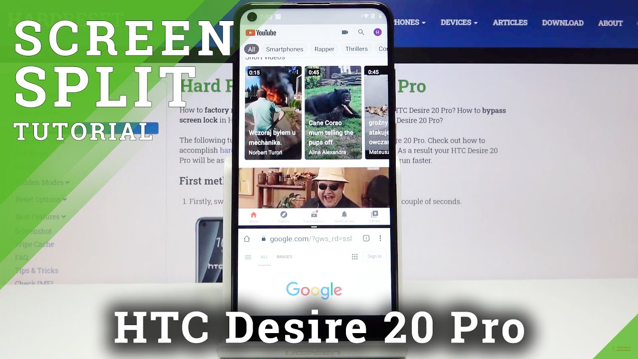 How to Use Dual Apps Feature in HTC Desire 20 Pro - Enter Split Screen