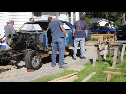 1967 GTO removal of body from frame