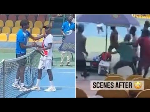 Watch: 15-year-old tennis player Michael Kouame slaps opponent at the net after losing in ITF