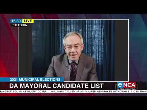 2021 Municipal Elections DA mayoral candidate list
