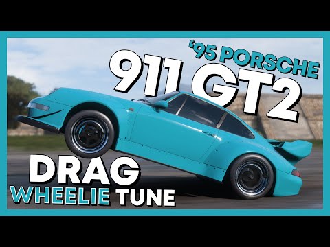 Thumbnail for Forza Horizon 5 - PORSCHE 911 GT2 DRAG BUILD (WHEELIE TUNE) by Porsche 911 GT2