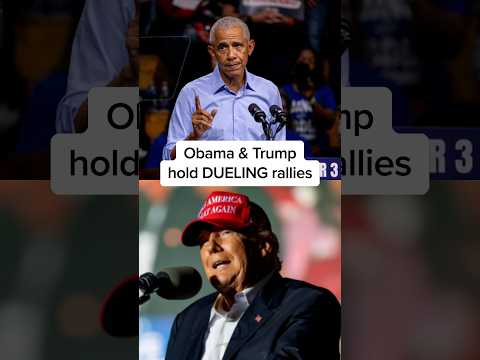 Obama & Trump hold DUELING rallies
